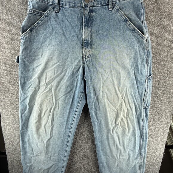 VTG Levis Silvertab Denim Carpenter Jeans Painter Blue Cotton Faded ACTL 34x29 - Picture 1 of 16